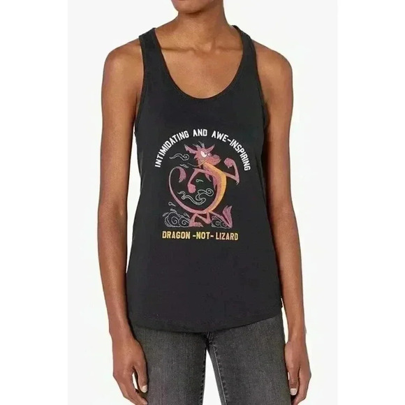 Disney Women's Princess The Fightin' Mushus Slim Fit, Scoop Hem Racerback Tank, - Picture 1 of 2